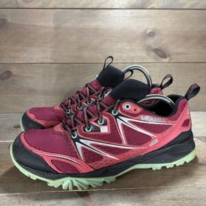 merrell capra bolt womens size 9.5 shoes bright red athletic hiking sneakers